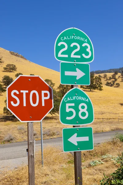 Californië verkeerstekens — Stockfoto
