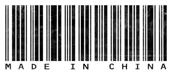 Grungy Barcode Made in China