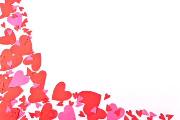 Червоне та рожеве серце конфетті Стокове Зображення