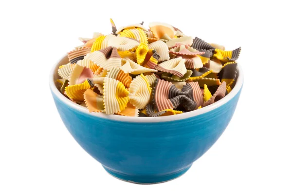 Bowl of Dried Pasta Bows — Stock Photo, Image