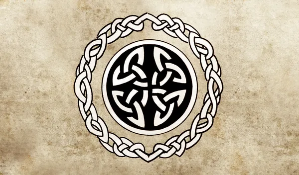 Bouclier celtique. Croquis d'art de tatouage, conception d'ornement — Photo