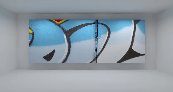 Espacio vacío con arte conceptual, Sala Moderna Vacía, ilustración 3d —  Fotos de Stock