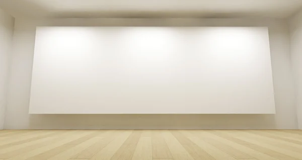 3d кімната з білим тлом, чистий простір — стокове фото