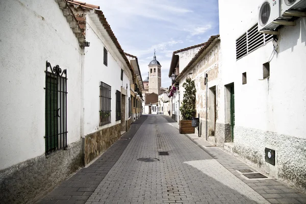 Città di case bianche, architettura tipica spagnola — Foto Stock