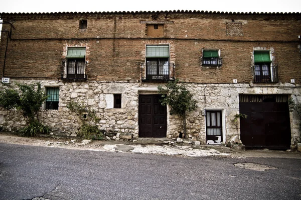 Középkori város, régi építészet Torija Spanyolországban — Stock Fotó