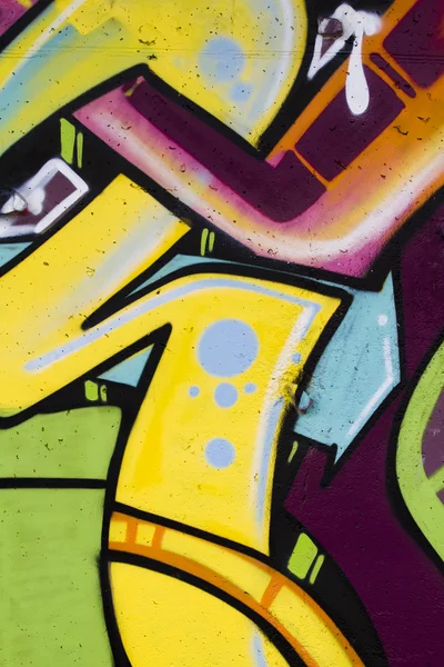 Graffiti colorido parede arte urbana hip hop fundo, escrita — Fotografia de Stock