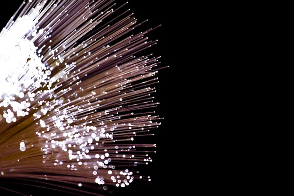 stock image Fiber optics close-up, modern computer communication technology