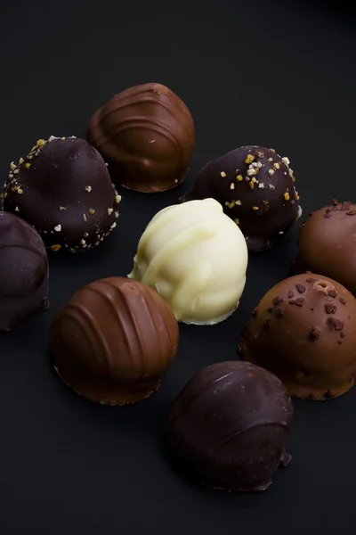 Chocolade truffels assortiment — Stockfoto