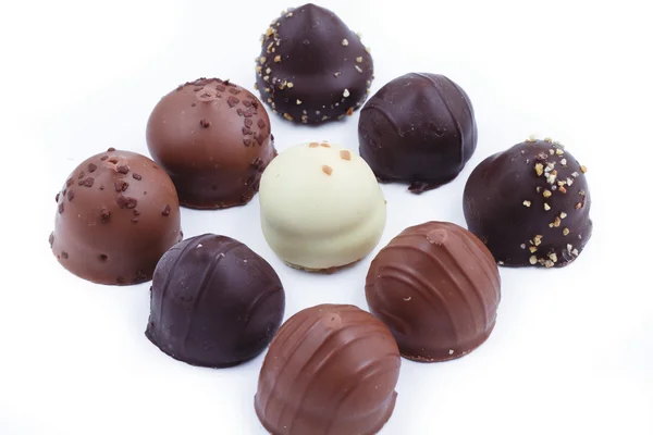 Surtido de trufas de chocolate —  Fotos de Stock