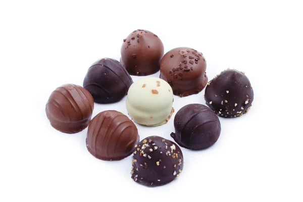 Sortimento de trufas de chocolate — Fotografia de Stock