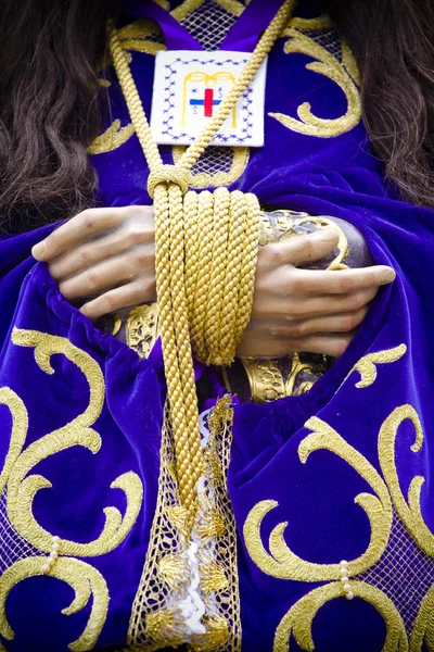 Procession du christ de medinaceli, détails mains — Photo
