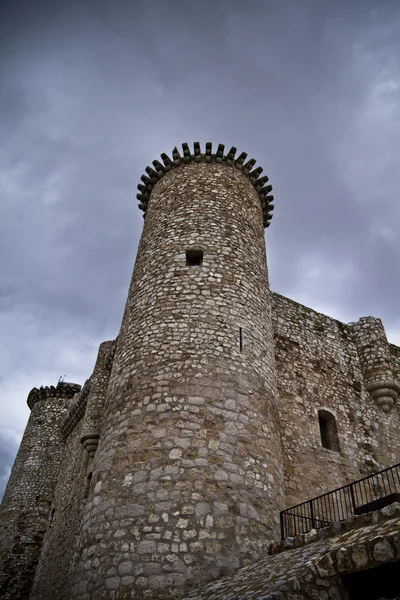 Torijas slott i Spanien, försvarstorn Stockbild