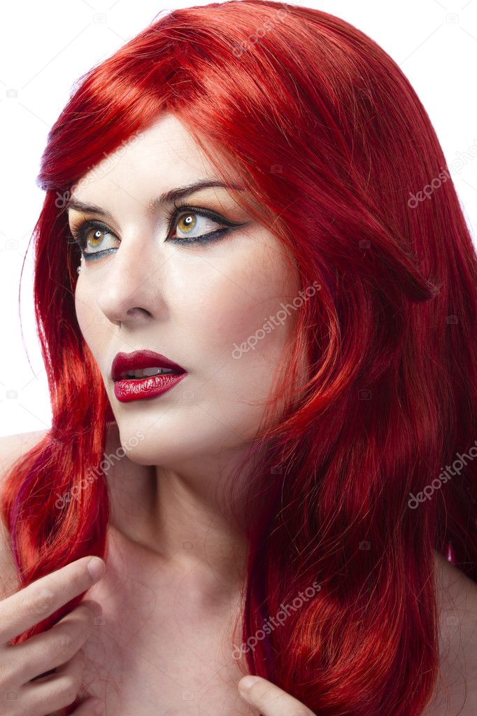 Red Hair woman. Fashion Girl Portrait. spring concept
