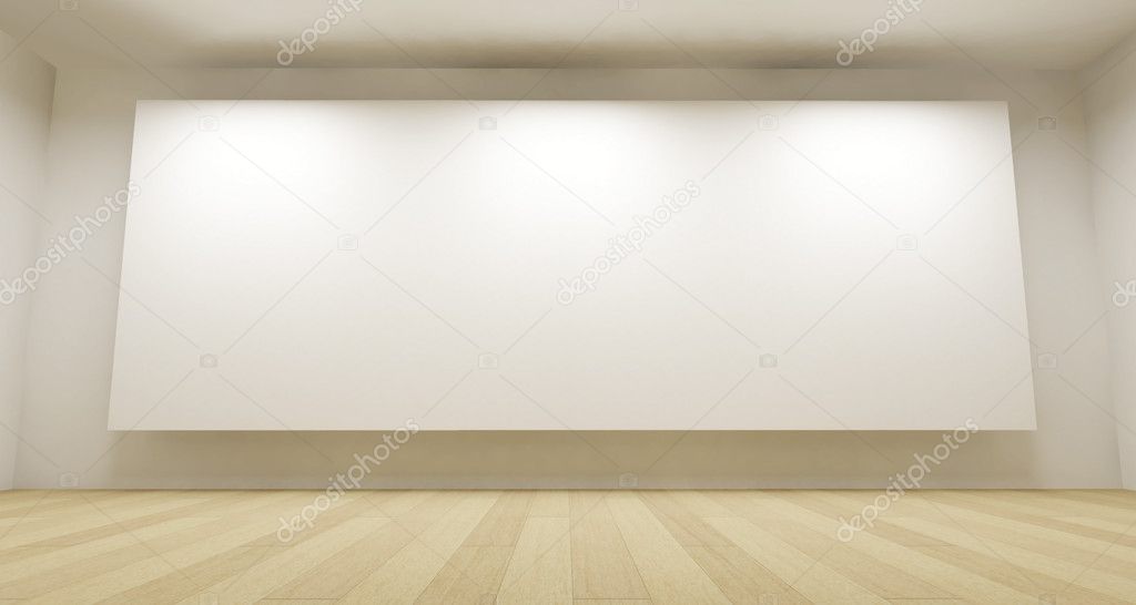 3d room with white backdrop, clean space