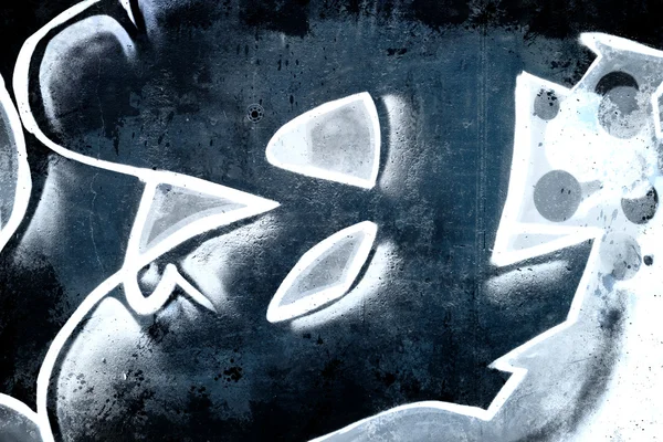 Graffiti over old dirty wall, urban hip hop background Texto gris —  Fotos de Stock