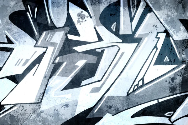 Graffiti přes starou špinavou zeď, urban hip hop šedé pozadí textu — Stock fotografie