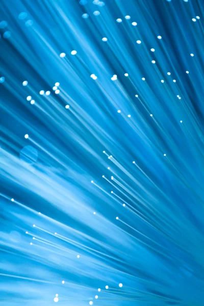 Glasfaser-Nahaufnahme, moderne Computer-Kommunikationstechnologie — Stockfoto