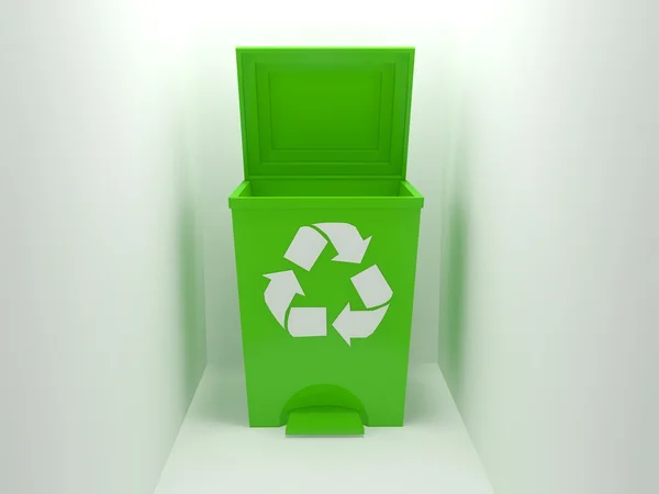 Recycle bin, groen — Stockfoto