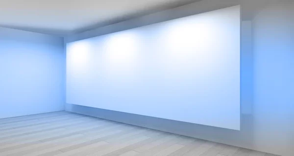 Empty gallery, 3d room — Stock Photo, Image