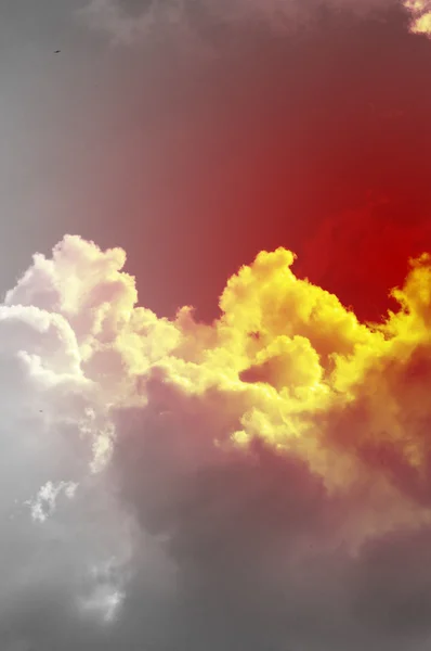붉은 하늘 세계 개념, 세계의 종말, 끝 온난화 — 스톡 사진