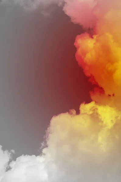 Roter Himmel apokalyptisch, Weltuntergangskonzept, globale Erwärmung — Stockfoto