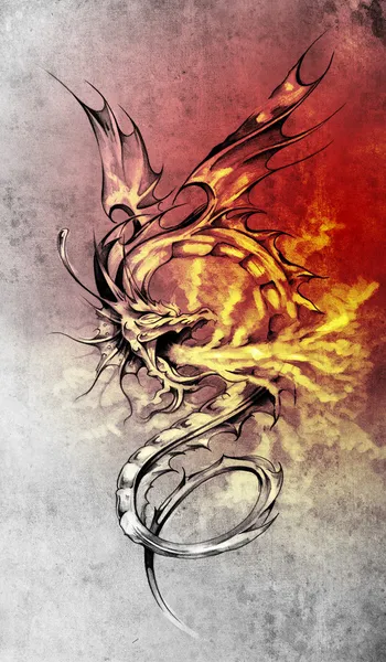 ᐈ Dragon tattoos female stock photos, Royalty Free woman dragon tattoo ...