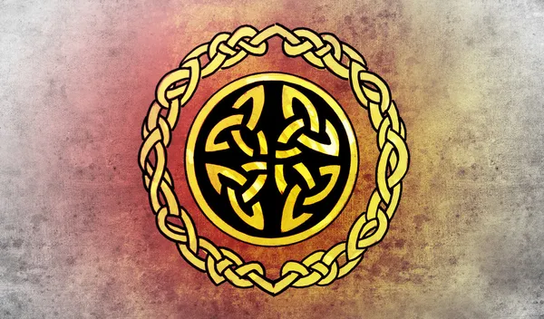 Escudo celta. Desenho da arte da tatuagem, design de ornamento — Fotografia de Stock