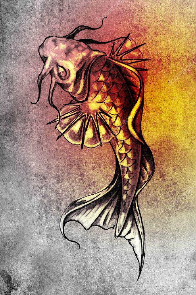 Goldfish 2 Temporary Tattoo | PAPERSELF