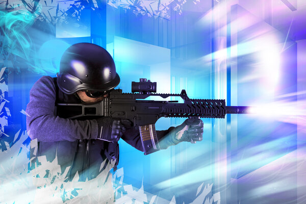 Борец за пейнтбол. Мягкий воздух, пейнтбол
