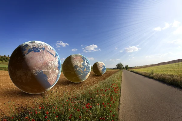 Fields of Earth, environment, saving world — Stock Photo, Image