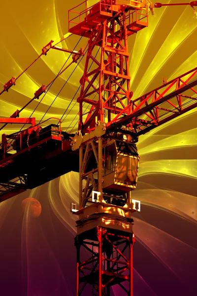 Crane, endüstriyel güç, kavramsal tasarım — Stok fotoğraf