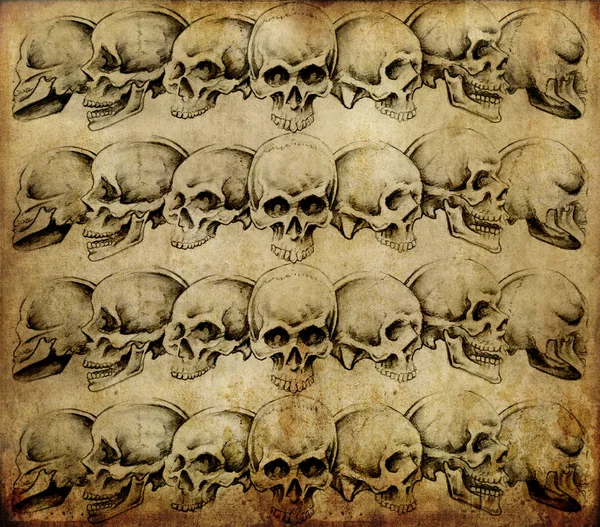 Татуировки, черепа — стоковое изображение Татуировки, черепа Лицензионные Стоковые Фото