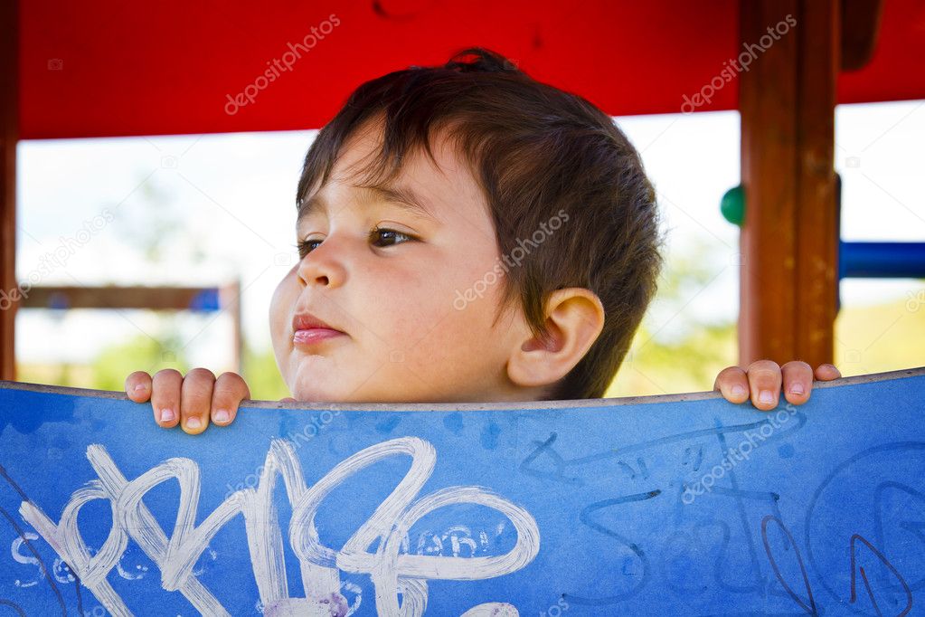 Little boy playing in the park