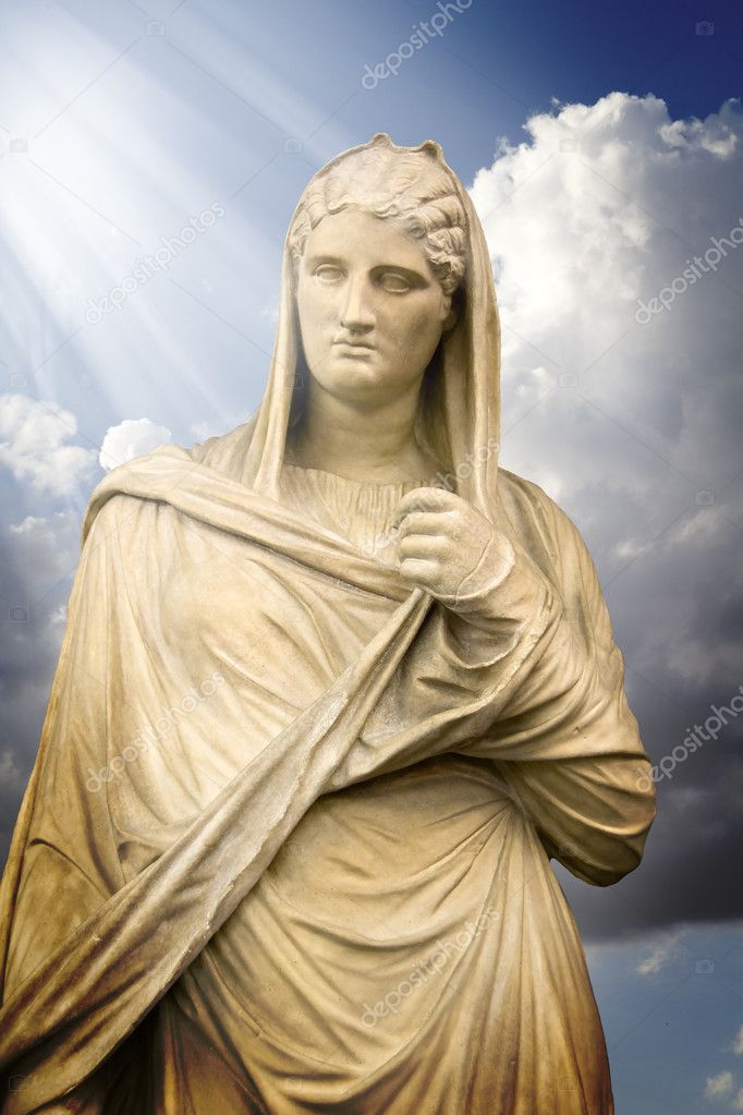 Antigua Greek lady, classic art sculpture — Stock Photo © outsiderzone
