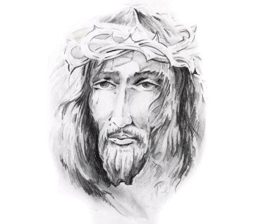 İsa dövme sanatı kroki