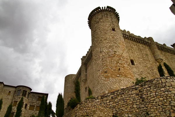 Torija Castle in Spain, Defense tower. Medieval building Royalty Free Stock Images