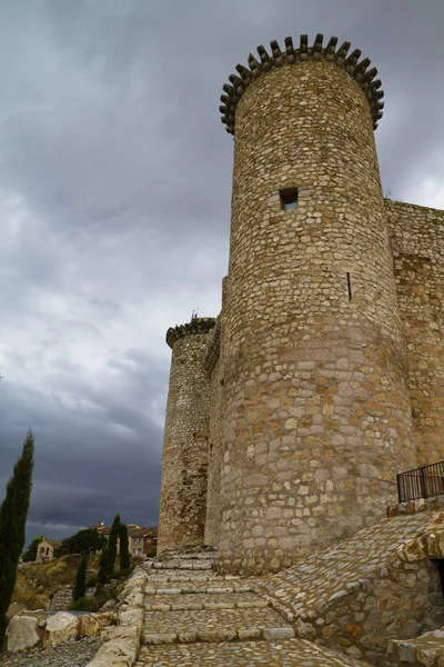Torija Castle in Spain, Defense tower. Medieval building Stock Photo