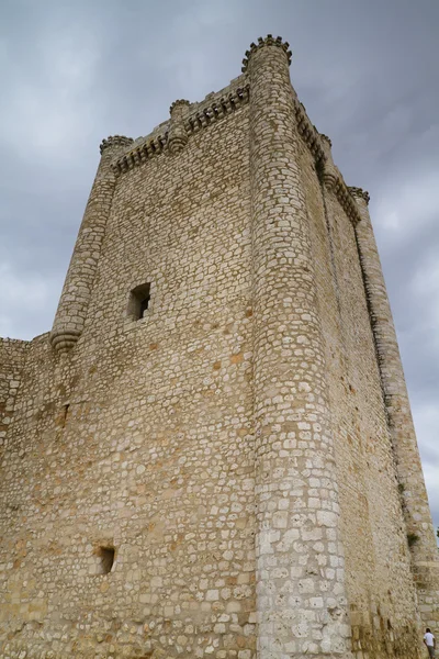 Torija slott i Spanien, medeltida byggnad Stockbild