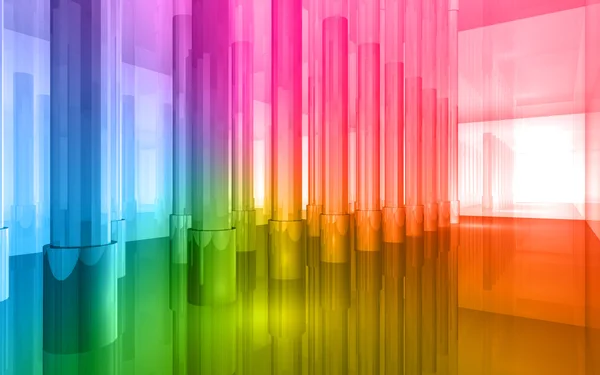 stock image Conceptual architecture, open space of colors