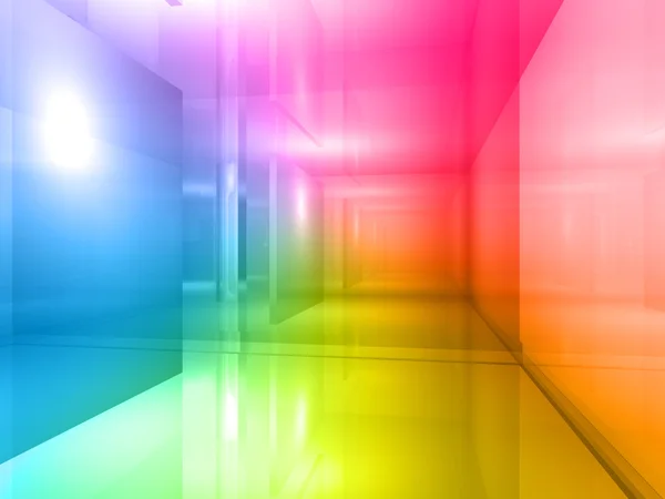 Conceptual architecture, open space of colors — Stock Photo, Image