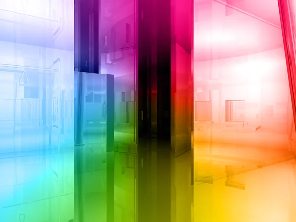 Концептуальная архитектура, открытое пространство цветов — стоковое фото