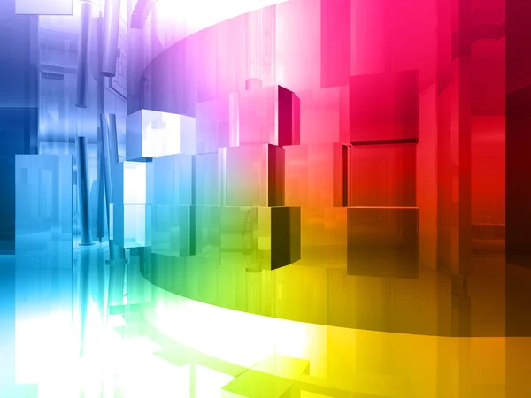 Arsitektur konseptual, ruang terbuka dari warna — Stok Foto