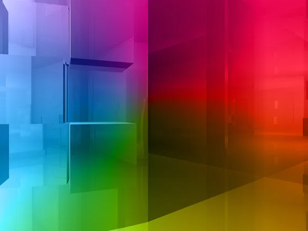 Konzeptionelle Architektur, offener Raum der Farben — Stockfoto