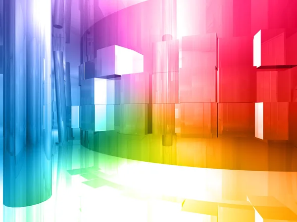 Arquitectura conceptual, espacio abierto de colores — Foto de Stock