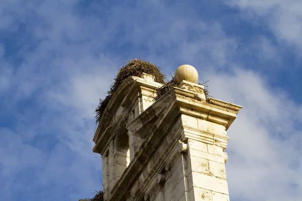 Çatı ile leylek — Stok fotoğraf