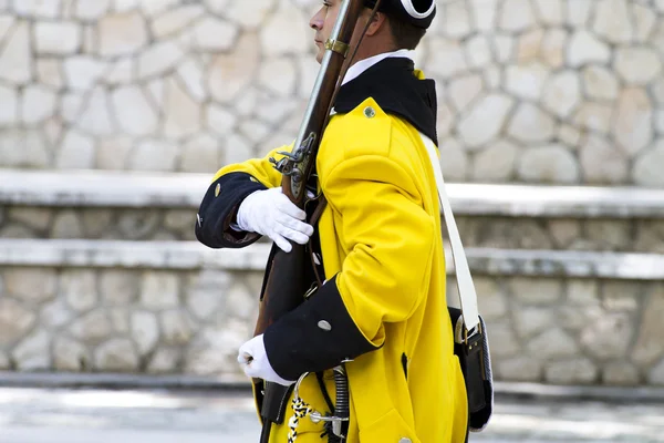 Guardia Real durante la recreación de la Guerra de Sucesión — Foto de Stock