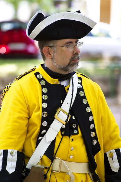 Guarda Real durante a reencenação da Guerra de Sucessão — Fotografia de Stock