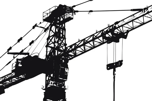 Crane,construction tower, illustration with vivid colors — Stock Photo, Image