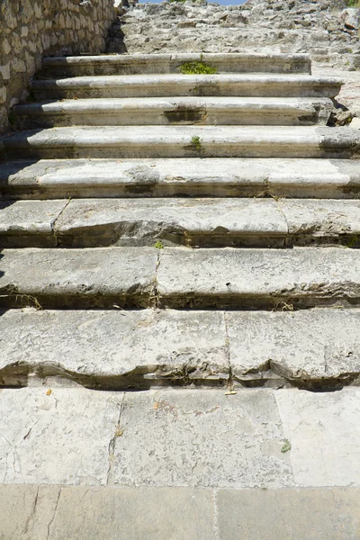 Каменная лестница замок Дения, Испания — стоковое фото