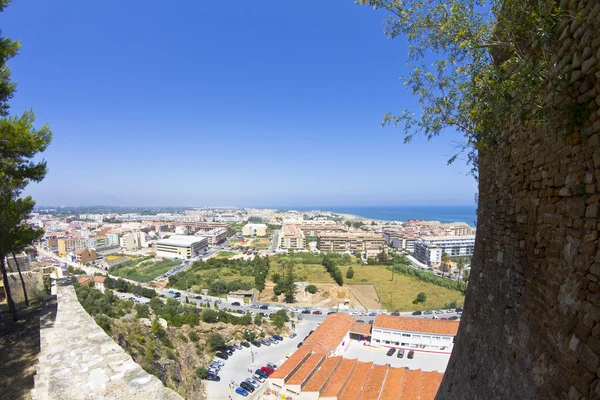 Denia alicante utsikt fra slottet – stockfoto